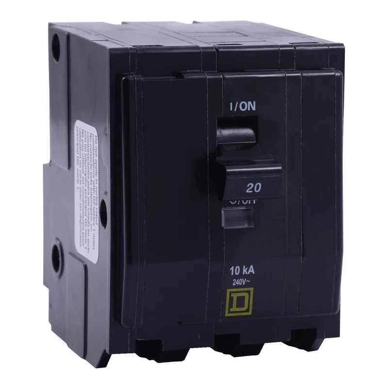 Mini Circuit Breaker, QO, 15A, 3 Pole, 240VAC, 65kA, Plug In