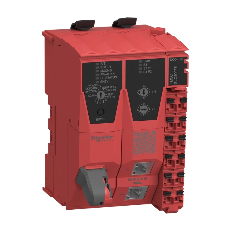 Controller System, Modicon TM5 Safety, Safe Logic CPU, SERCOS III Interface, 100 Nodes