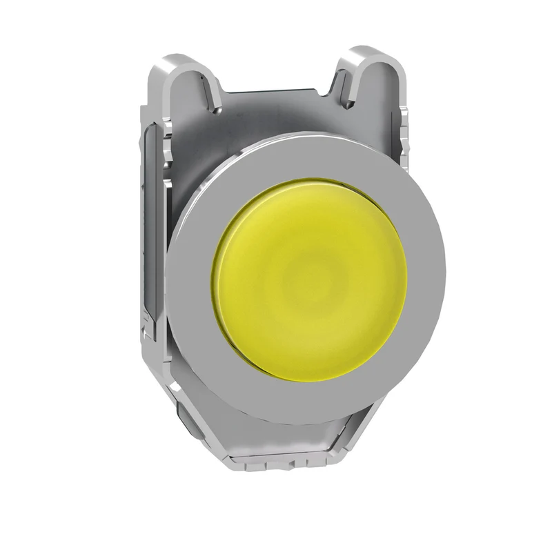 Head For Illuminated Push Button, Harmony XB4, Metal, Blue Projecting, 30mm, Spring Return, Universal LED, Unmarked