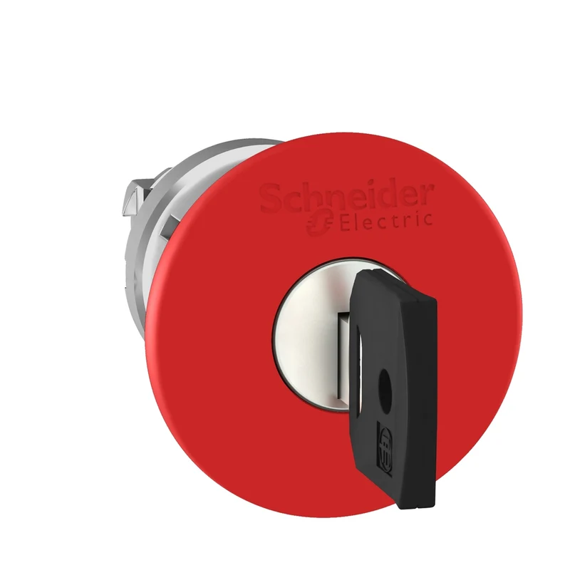 Head For Emergency Switching Off Push Button, Harmony XB4, Red 40mm Stop, 22mm Trigger And Latching Key Release, Key 421E