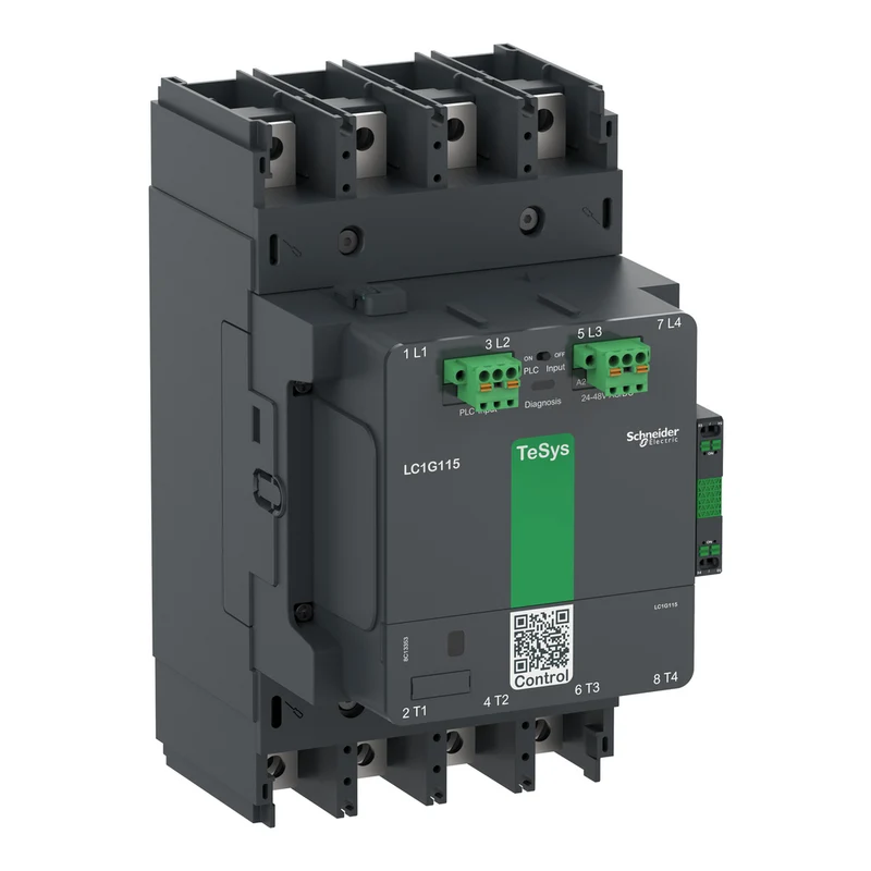 Contactor, High Power, TeSys Giga, Advanced Version, 4 Pole/NO, AC-1 <=440V 330A, 200-500VAC/DC Coil