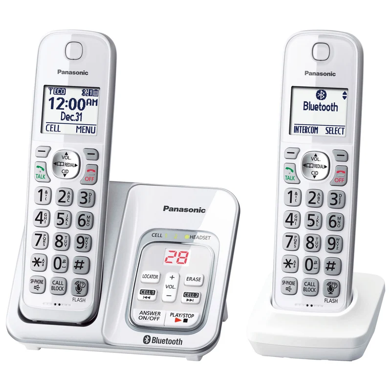 Panasonic KXTGD592W - Téléphone sans fil à 2 combinés avec Bluetooth