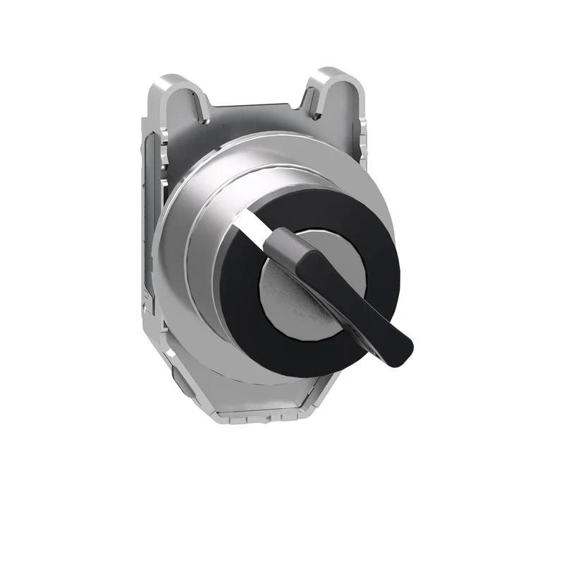 Head For Key Selector Switch, Harmony XB4, Black Key, Flush, 30mm, 2 Positions, Left Key Withdrawal, Key 455
