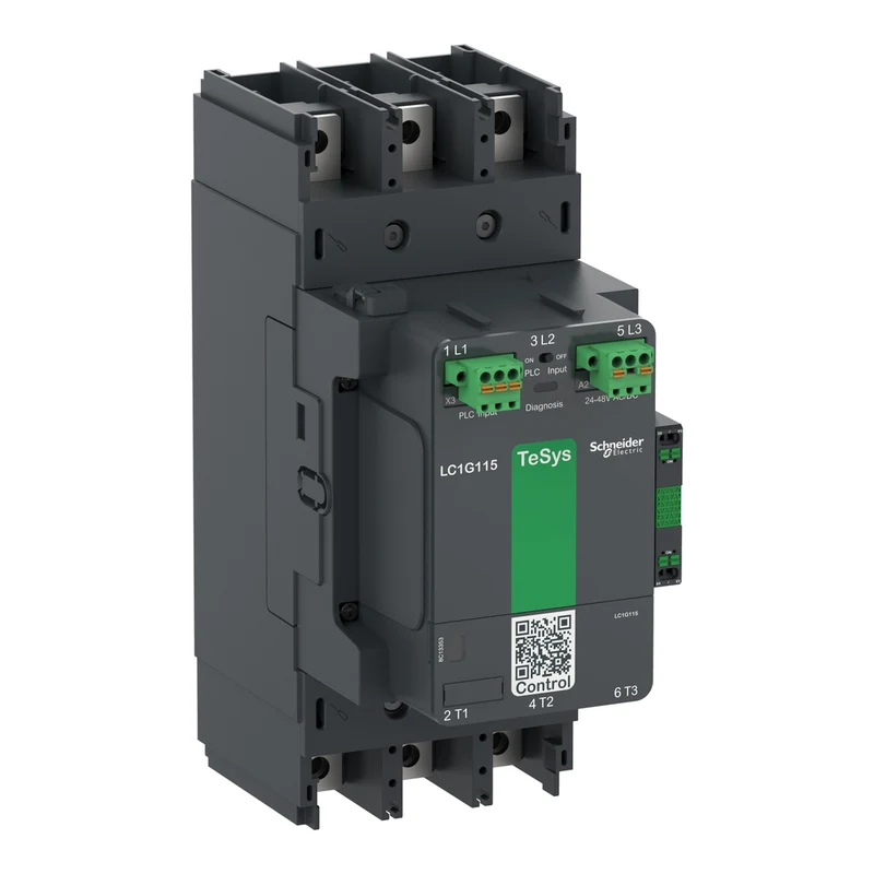 Contactor, High Power, TeSys Giga, Advanced Version, 3 Pole/NO, AC-3 <=440V 185A, 200-500VAC/DC Coil