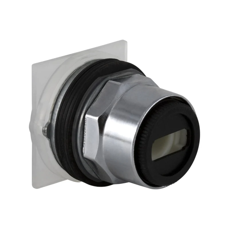 Illuminated Selector Switch Head, Harmony 9001K, Metal, Without Handle, 30mm, 3 Positions, Stay Put, 110 120V