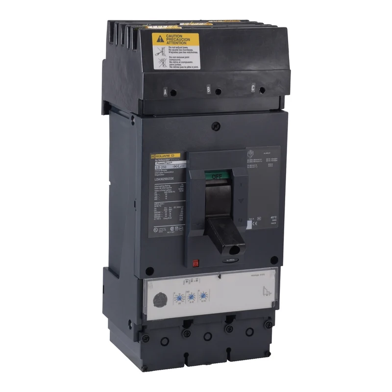 Circuit Breaker, PowerPacT L, 600A, 3 Pole, 600VAC, 14kA, I-Line, MicroLogic 3.3S, 80%, ABC