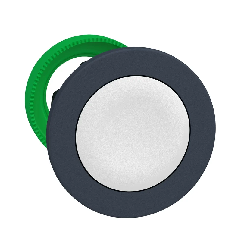Head For Non Illuminated Push Button, Harmony XB5, Flush Mounted White Flush Caps Pushbutton Push