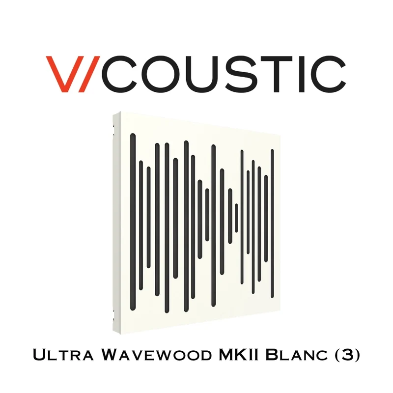Vicoustic Ultra Wavewood MKII - Panneaux acoustiques Absorbeurs et Diffuseurs (3 Unités)