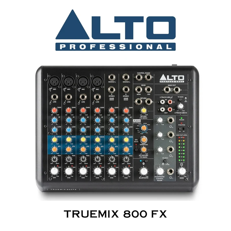 ALTO TRUEMIX800FX - Mixeur compact 8 canaux avec USB, Bluetooth et Alesis Multi-FX