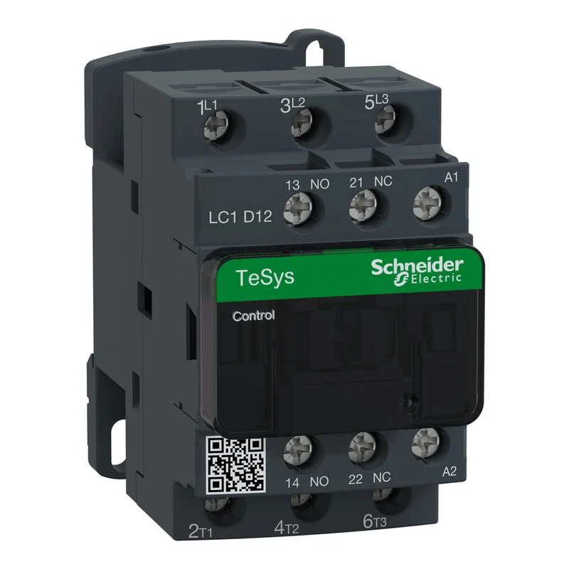 IEC Contactor, TeSys Deca, Nonreversing, 12A, 7.5HP At 480VAC, Up To 100kA SCCR, 3 Phase, 3 NO, 440VAC 50/60Hz Coil, Open