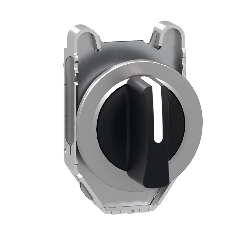 Head For Selector Switch, Harmony XB4, Flush Mounted Black 3 Position Return Left To Center