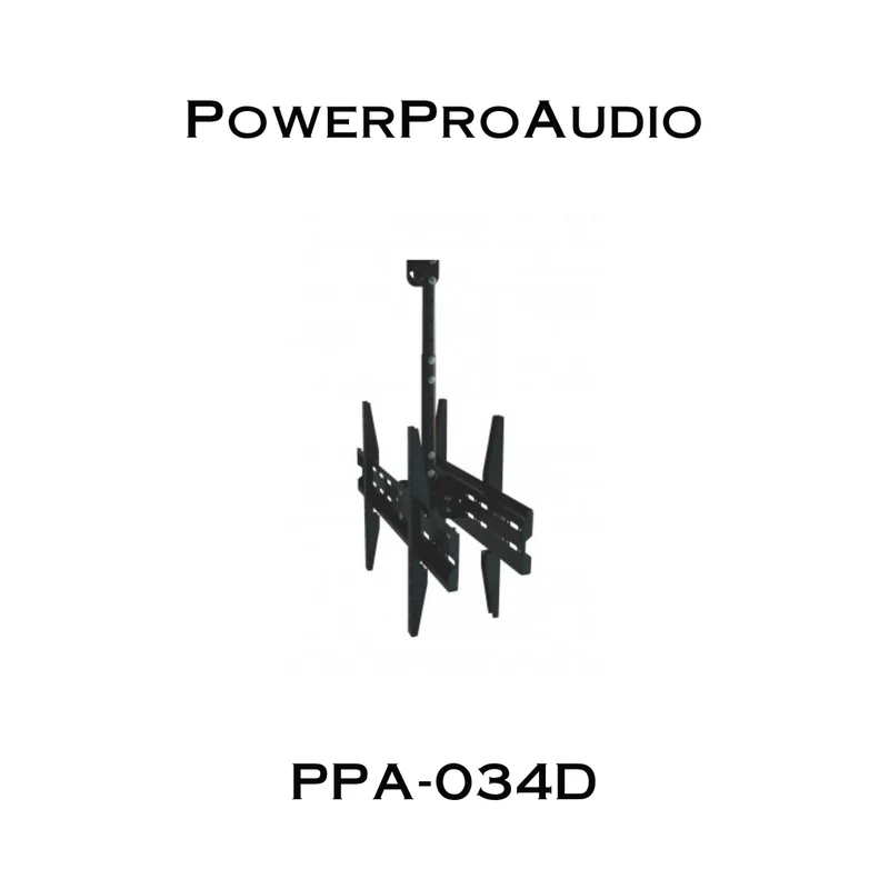 PowerProAudio PPA-034D | Support de plafond inclinable/rotatif 2x téléviseurs 37" à 75'', charge 175lb
