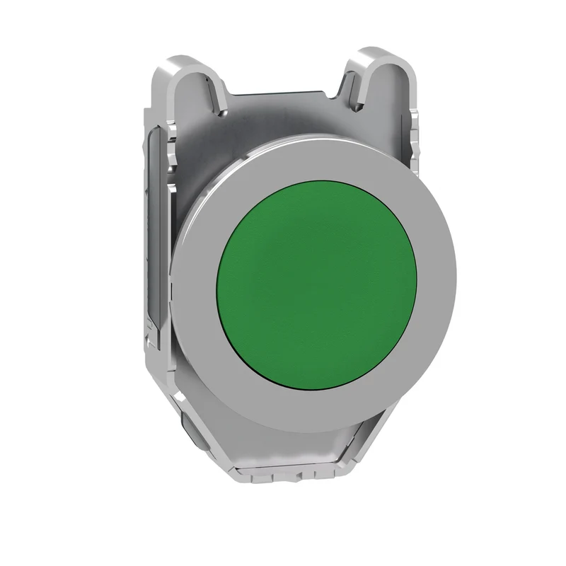 Head For Non Illuminated Push Button, Harmony XB4, Flush Mounted Green Flush Caps Pushbutton Push