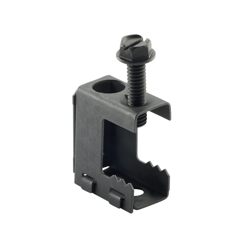 StrongHold™ Beam Clamp, Black, Steel, Screw-on installation, PK100 PBC