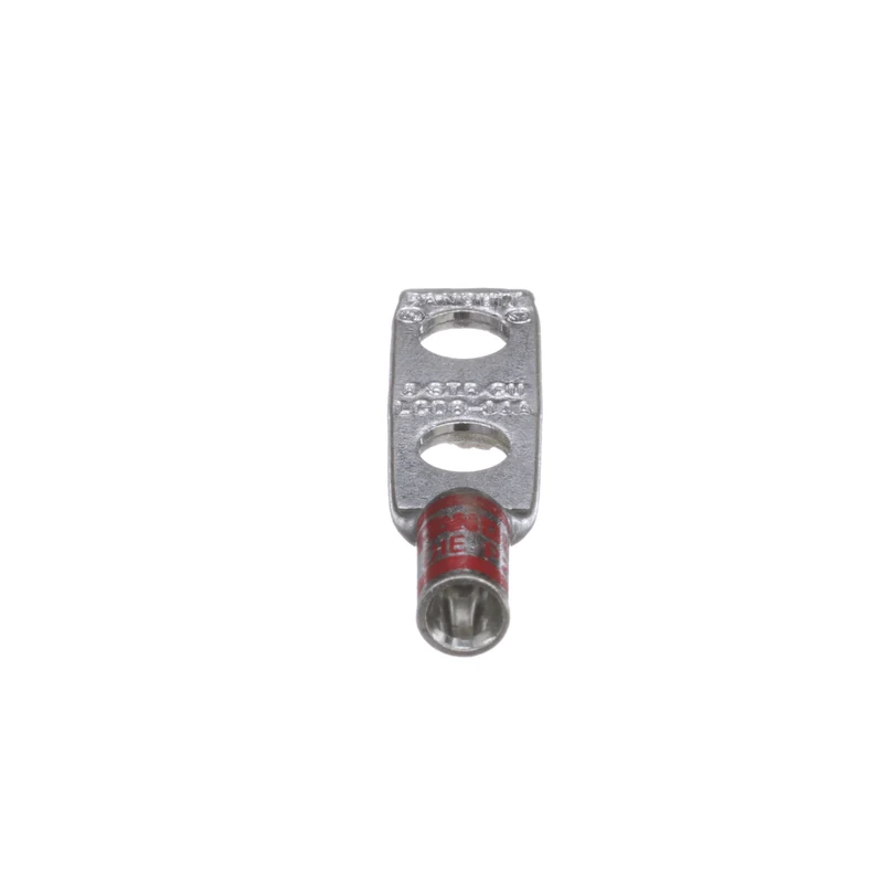 Pan-Lug™ Comp. Lug, Tin Plt Copper, Strt, Two 1/4" Stud, PK50 LCD8-14A-L