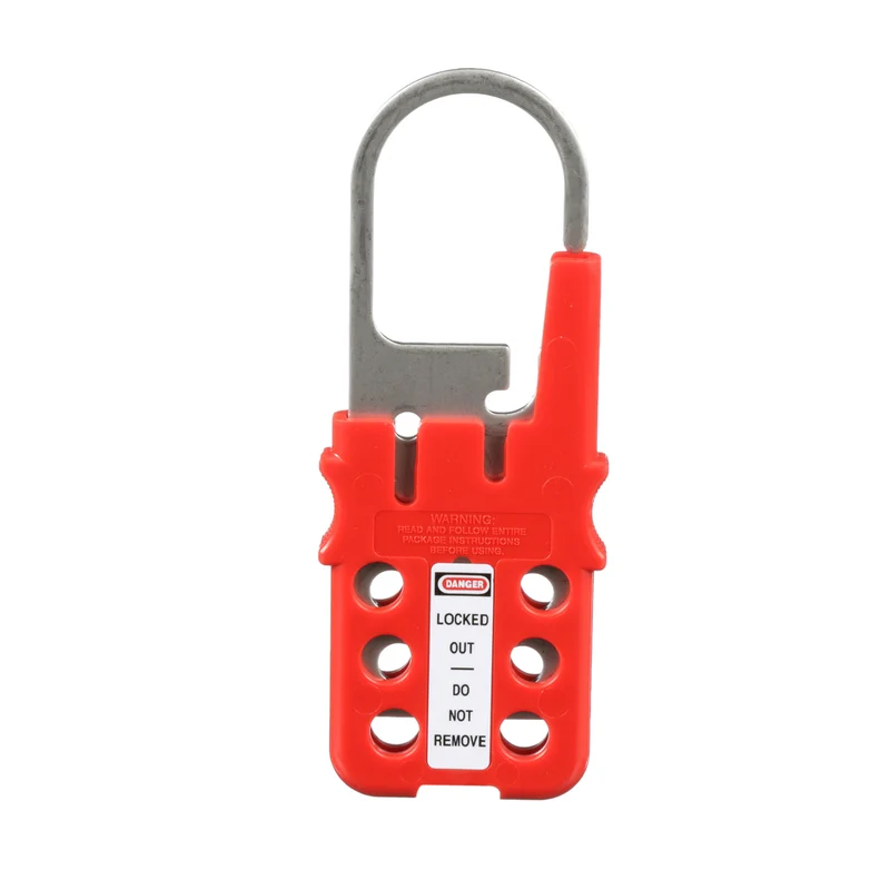 Hasps, SS, Red, 5.9"x2.08", PK10 PSL-MLDH-X