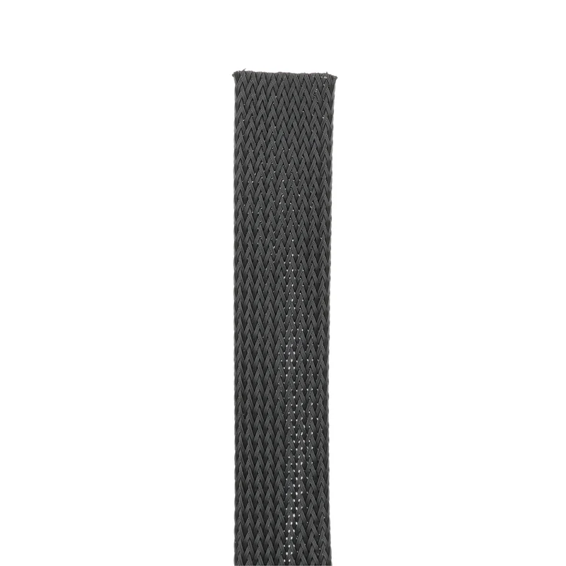 Braided Sleeving, Black, PET, 0.75" Nom Dia., 100', PK1 SE75P-CR0