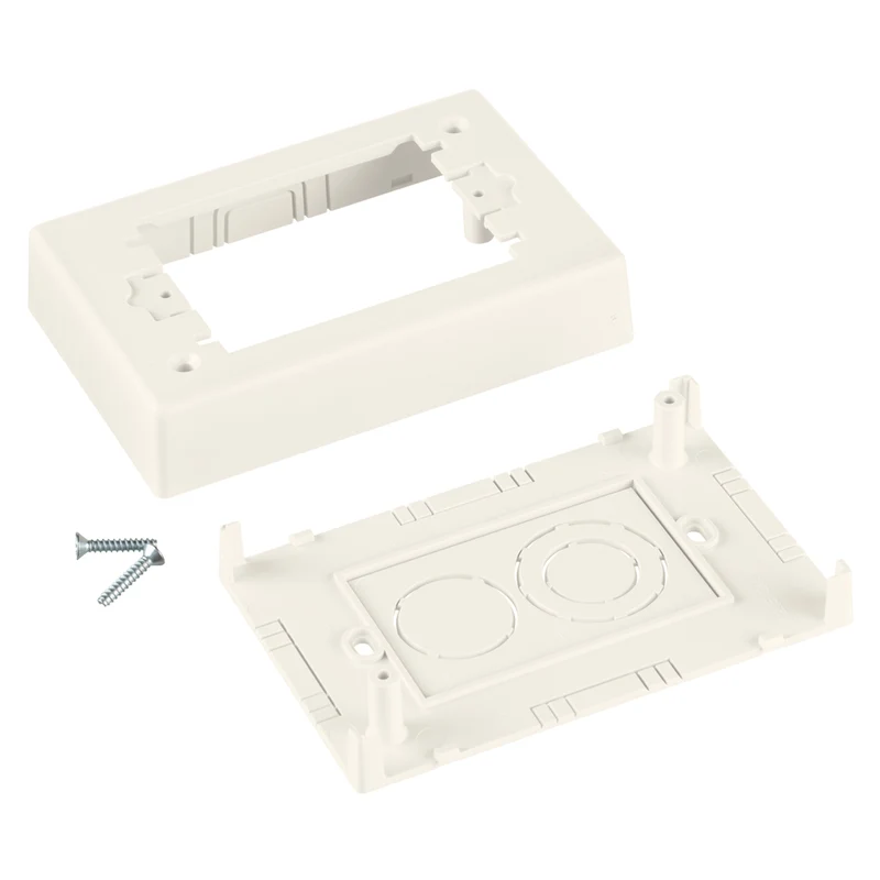 Surface Raceway, Power Rated Junction Box, 1-gang, 2-piece, White JBP1EWH