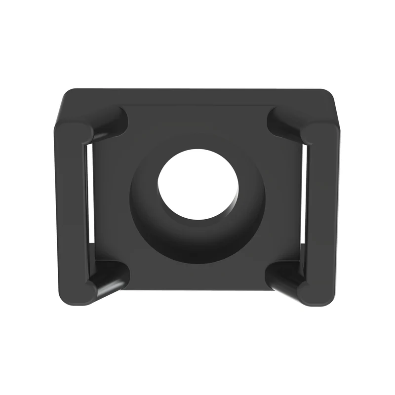 Cable Tie Mount, Black, UV PA 6.6, 0.88x0.63", 1/4" Screw, PK100 TM3S25-C0