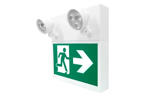 COMBO STEEL PICTOGRAM 6VDC 36W 1 FACE 2-HEAD 0.9W LED