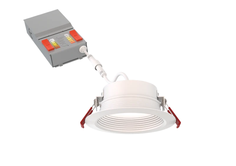 4IN WAFER-THIN LED DOWNLIGHT.BAFFLE.DEEP REGRESS.WHT PK 6