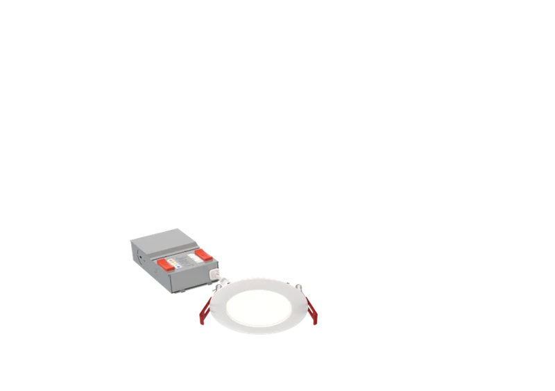 4IN WAFER-THIN LED DOWNLIGHT.SWITCH LUMENS.MATTE WHT PK 6