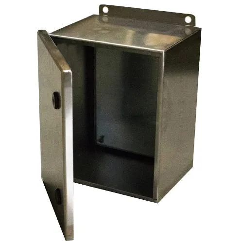 Electrical Enclosure Hinged Cover NEMA 4/12 10X8X4" S100804SS