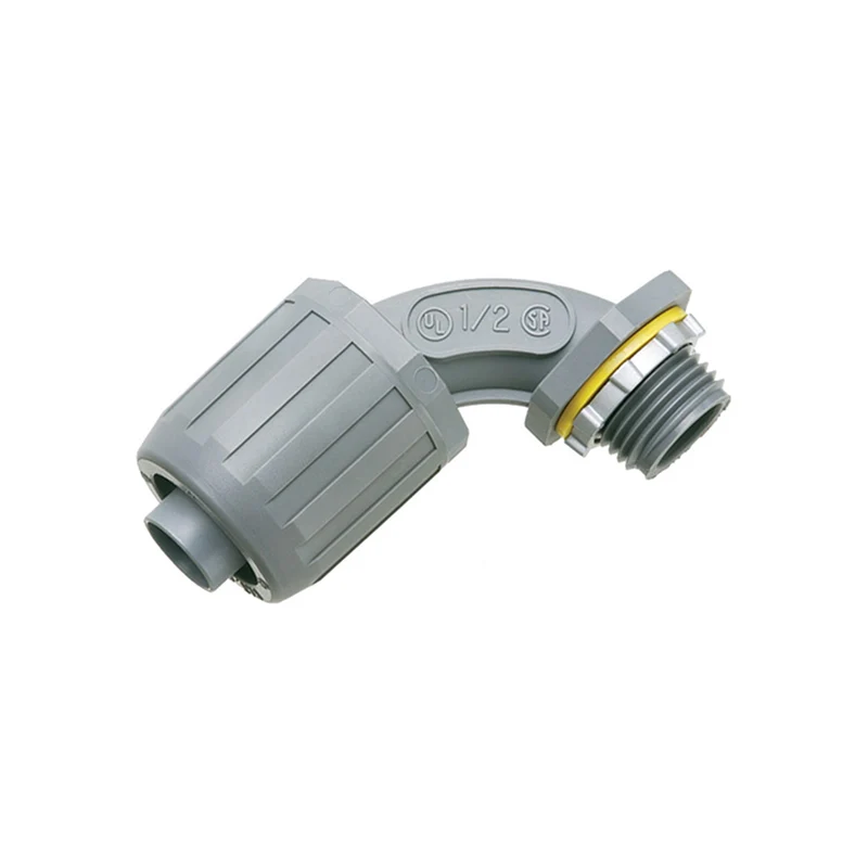 CONNECTOR LIQUIDTIGHT 1/2" 90D PLASTIC