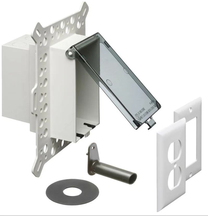 BOX PLASTIC 1G VERTICAL FOR CONCRETE STUCCO CLEAR