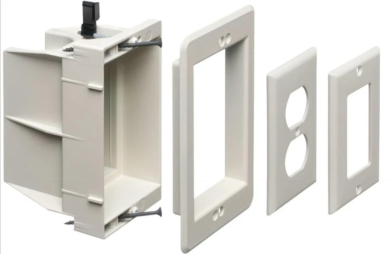 OUTLET BOX SINGLE GANG INSET WHITE