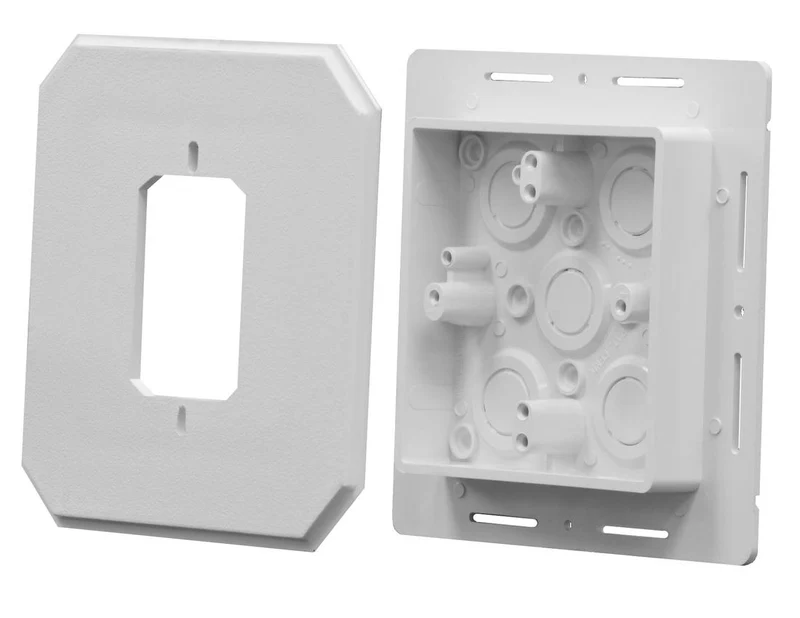 SIDING MOUNTING KIT FOR FIXTURE & RECEPTACLE WHITE