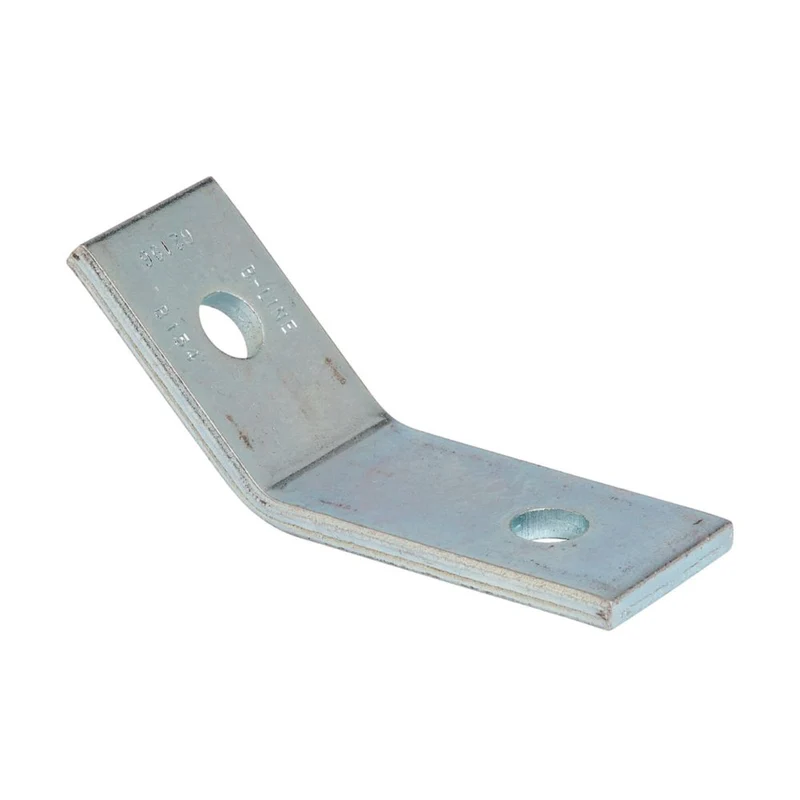 FITTING CHANNEL 45D OPEN 3X2-5/16" 2-HOLE ZINC PLATED