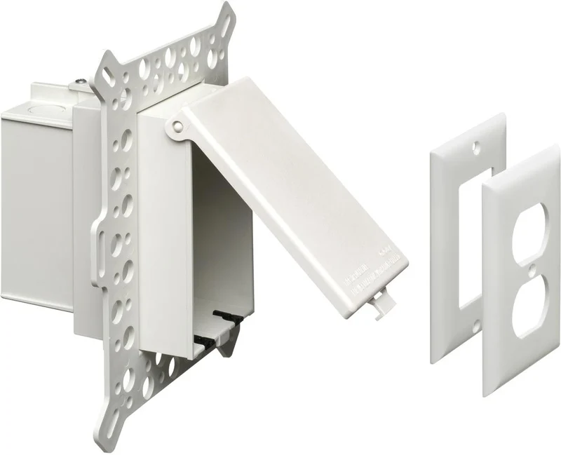 BOX 1G WITH COVER LOW PROFILE FOR FOAM WALL SYSTEMS WHITE