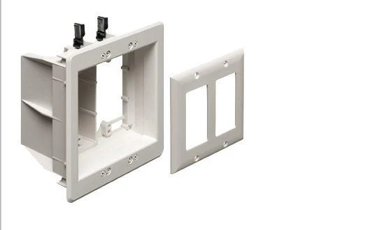 BOX RECESSED TV KIT 2G FOR POWER & LOW VOLTAGE WHITE