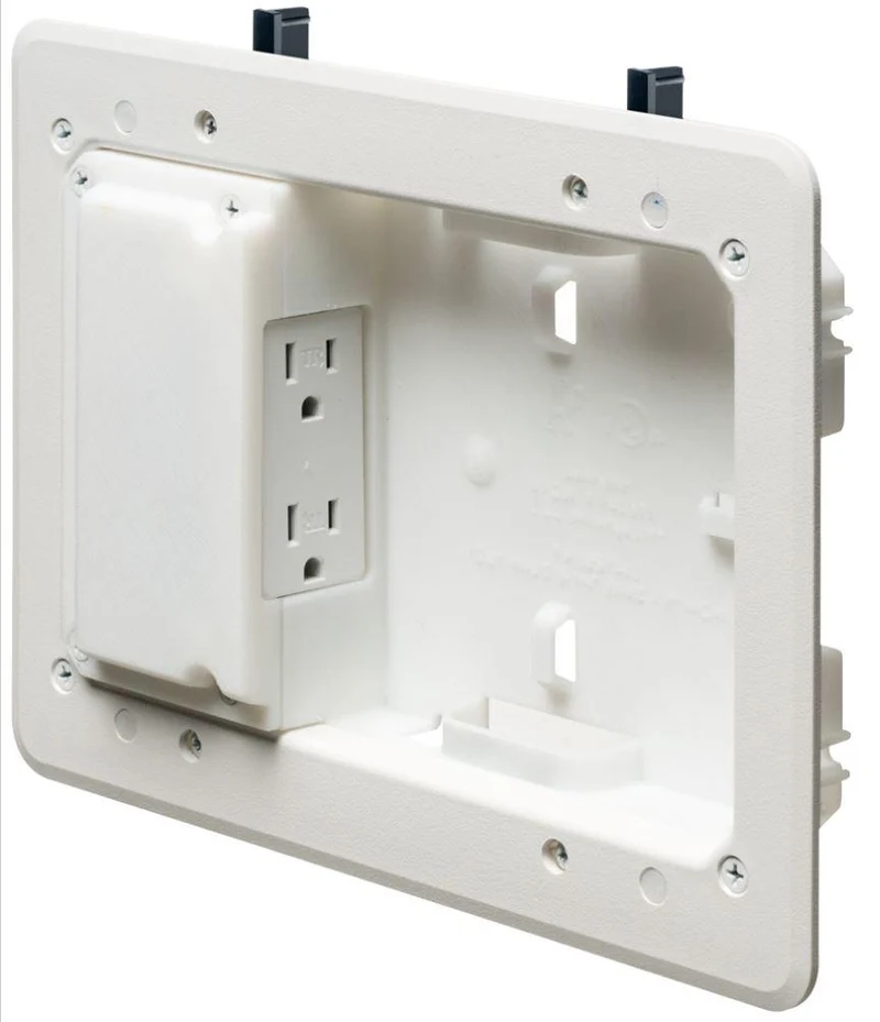 BOX TV LOW PROFILE 5X8" WITH GROUND CLIPS