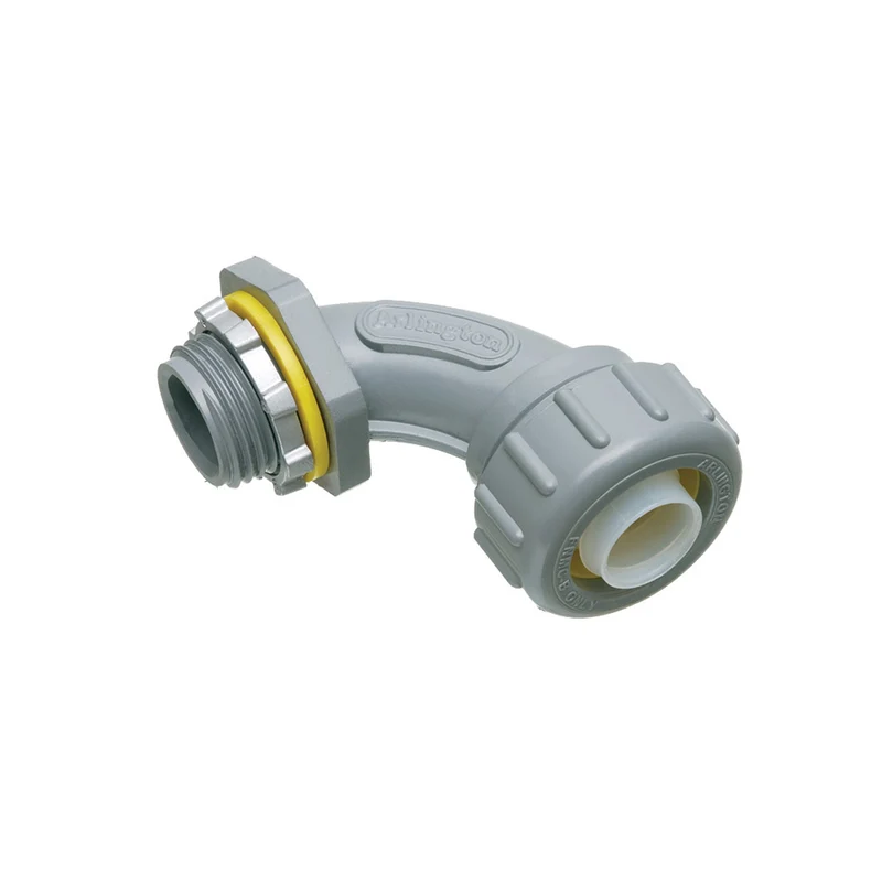 CONNECTOR LIQUIDTIGHT 3/8" 90D PLASTIC