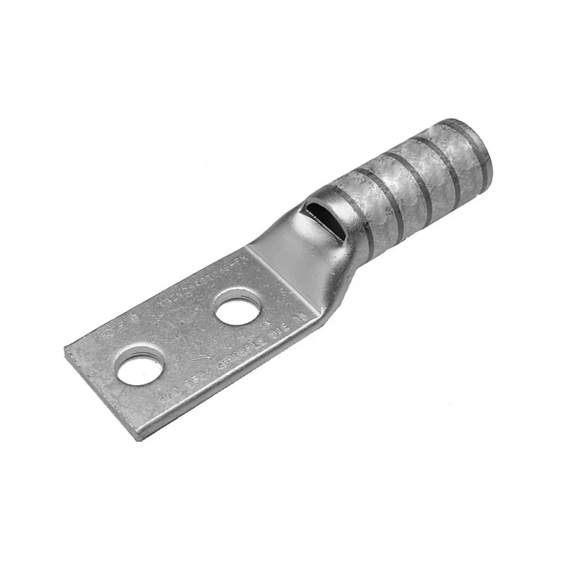 LUG COMPRESSION #14-10 COPPER WIRE 2-HOLE 1/4" BLUE