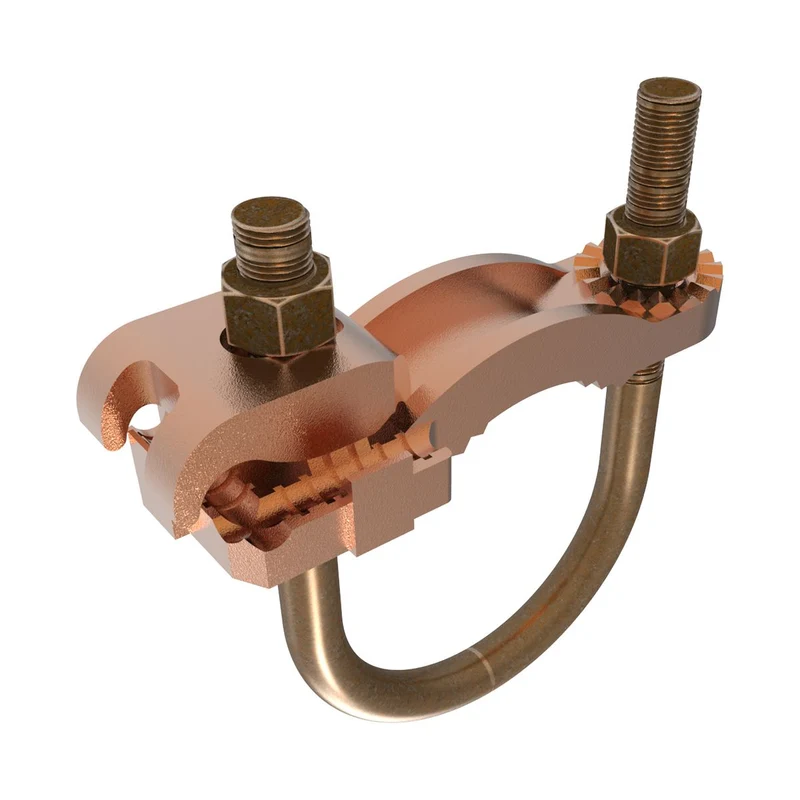 GROUND CLAMP 1-1/4 TO 2" COND. #4/0-4 WIRE COPPER