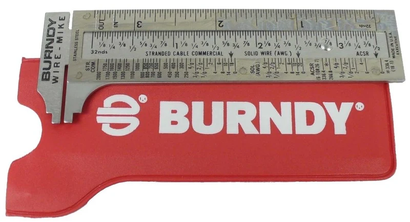 SLIDE CALIPER RULE FOR WIRE CALIBRATION