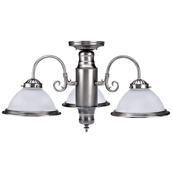 FIXTURE CEILING INCANDESCENT FOR 3X 60W 6-3/4" PEWTER