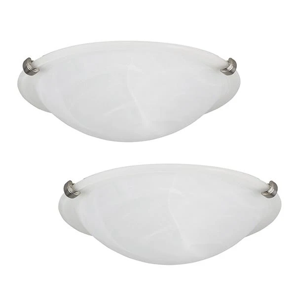 FIXTURE CEILING BOWL FLUSH 12" 2X 60W A LAMPS PEWTER