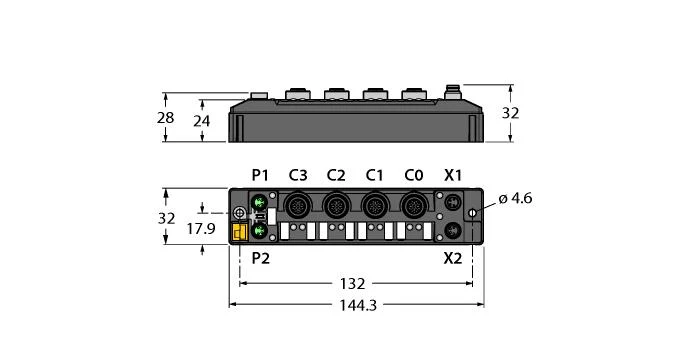 MODULE I/O COMPACT MULTIPROTOCOL FOR ETHERNET TBEN-S2-4AO