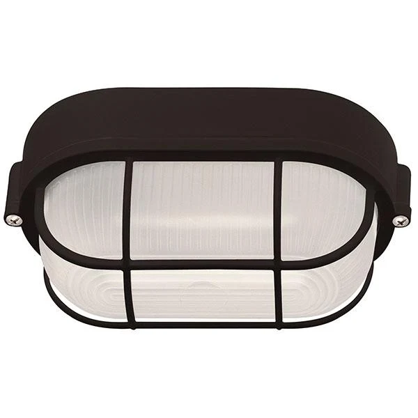 FIXTURE WALL OUTDOOR 4-1/4"H 8-1/2"W FROSTED 60W BLACK
