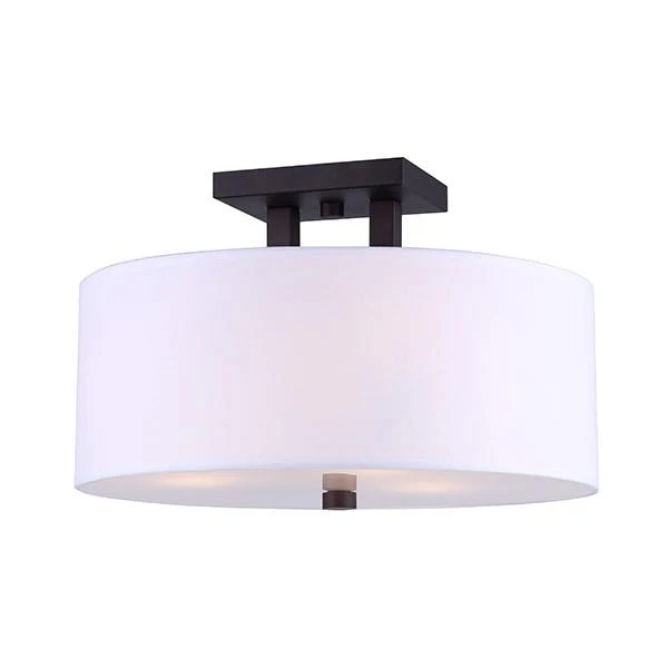 FIXTURE CEILING ROUND 15X10" 3X60W TYPE A OIL RUBBED BZ