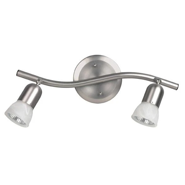 FIXTURE TRACK 15"LONG 7"H, 2X50W GU10 BRUSHED PEWTER