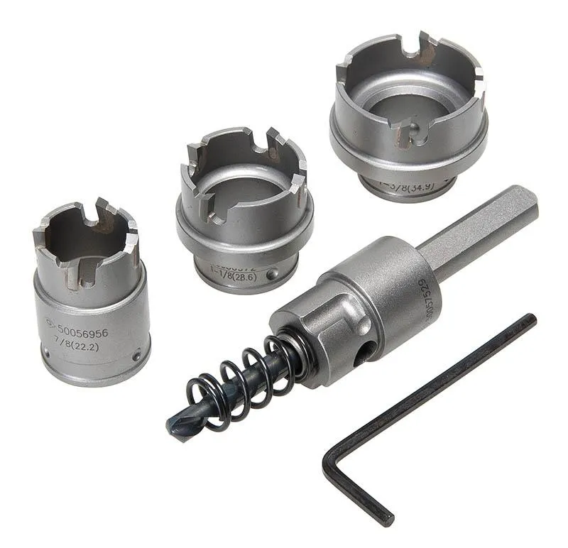 HOLE SAW CARBIDE KIT 7/8 1-1/8 1-3/8" + ARBOR & CASE