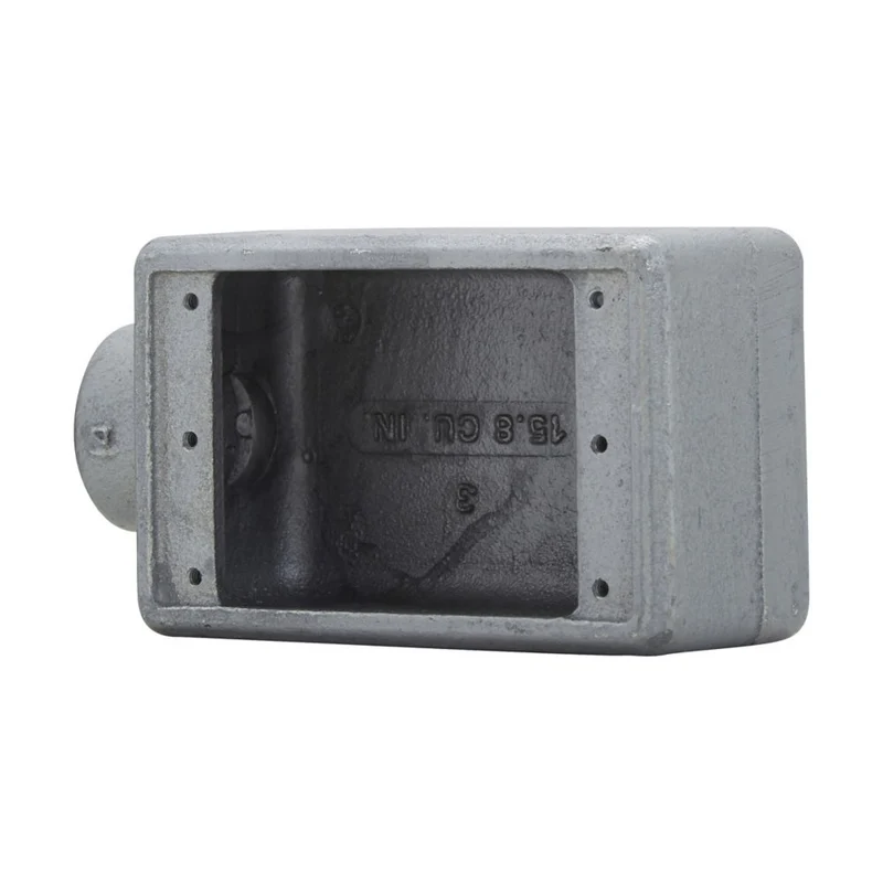 BOX FS 1G IRON 1-11/16" DEPTH 1-HUB 1/2"