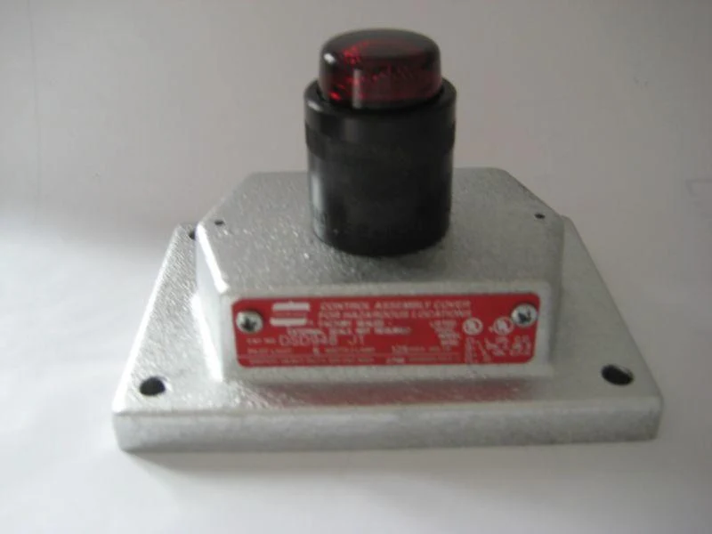 STATION 1-PILOT LIGHT RED LENS & TRANSF ALUMINUM