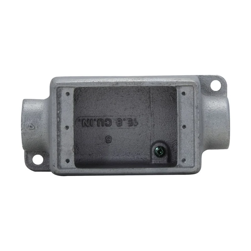 BOX FSC 1G IRON 1-11/16" DEPTH 2-HUB 1/2"