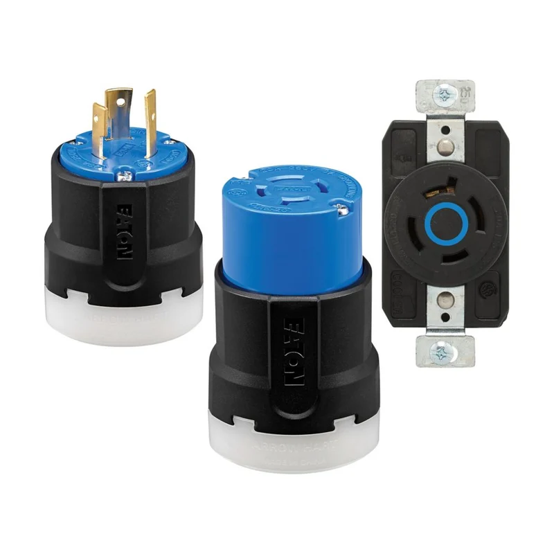 RECEPTACLE LOCKING 20A 3P 3PH 4W 250V BLACK/BLACK